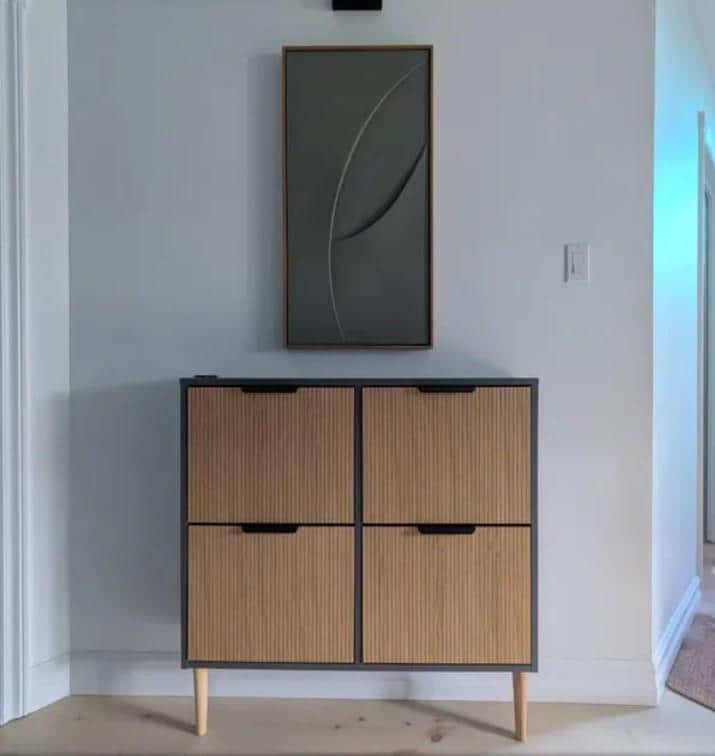 IKEAの玄関用シューズキャビネット用家具オーバーレイ（4つの扉付き