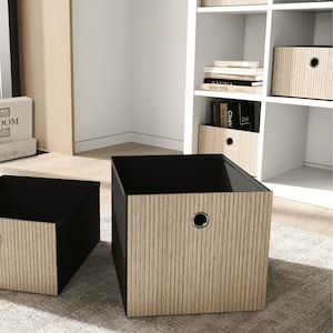 Kallax storage bins, wooden storage Box, decorative Box, Shelf insert,  kallax organizer, ikea kallax door, baskets storage, shelf basket
