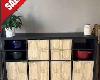 Revestimiento de chapa de roble para muebles IKEA Kallax, paneles decorativos para puertas, inserto de madera para Kallax, mejora de estantería personalizada