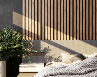  Woody Walls Solid Wood Slat Wall Paneling, Each Wood