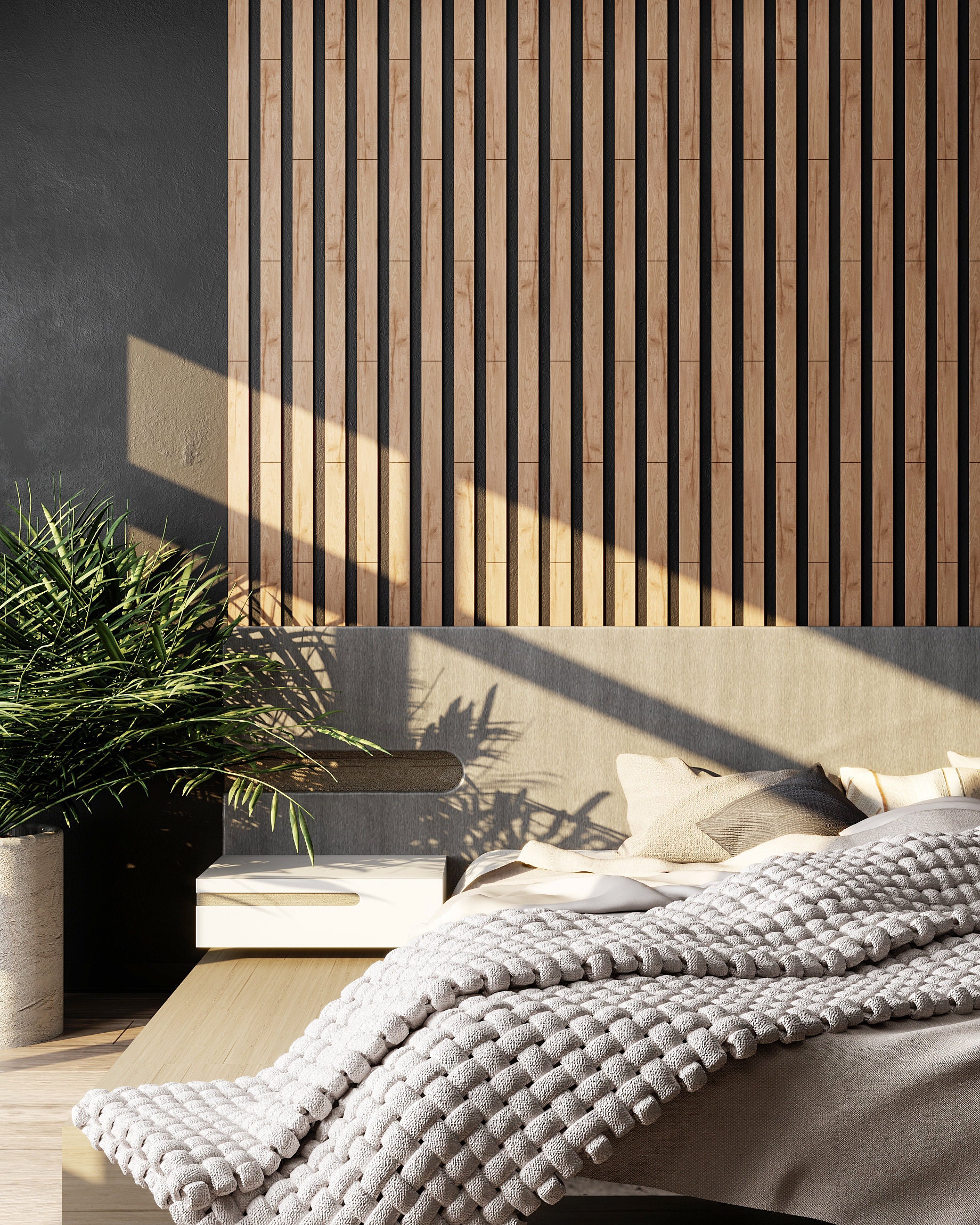 Natural Oak 3D Slats. Wide Oak Panels. 3D Wooden Panels. Wall