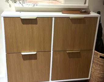 Furniture overlay for ikea shoes cabinet on 4 doors compartments, ikea hemne overlay, ikea stall, overlays for 4 shoe storage compartments