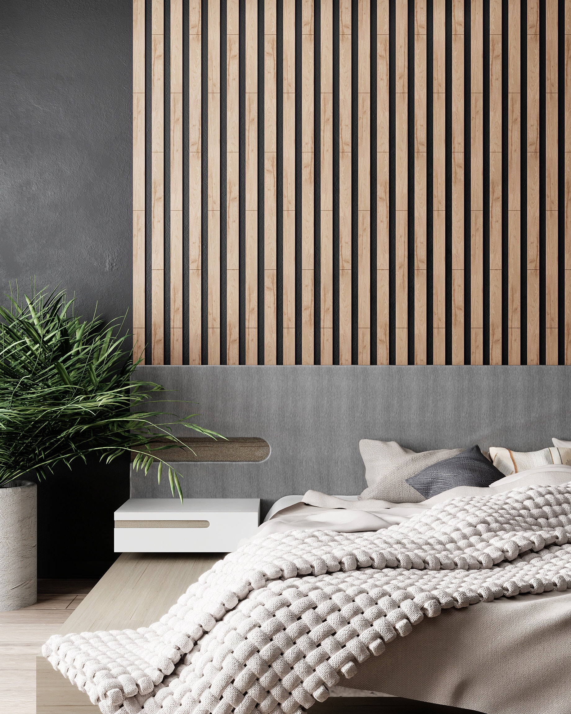 Oak Wooden Wall Slats Narrow Size 3D Wall Panels Wooden -  Portugal