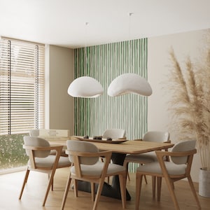 Bamboo wall panel, green decor for wall, green wall art, lucky bamboo, accent wall panels, green wall hanging, wood slat wall panel, 63