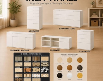Ikea Vihals ドレッサー用オーバーレイ、木製デコレーション用