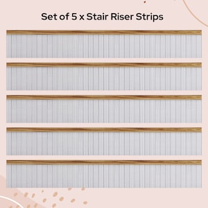 Set von 5 Stufen, Holz abziehbild treppe, selbstklebende treppen aufkleber, treppen aufkleber, treppe dekorieren, Schälen und Aufkleben