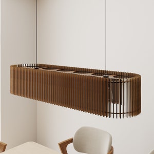 Chandelier lighting, wooden lamp, pendant light, light fixture, wood pendant light for kitchen island, lampshade, M