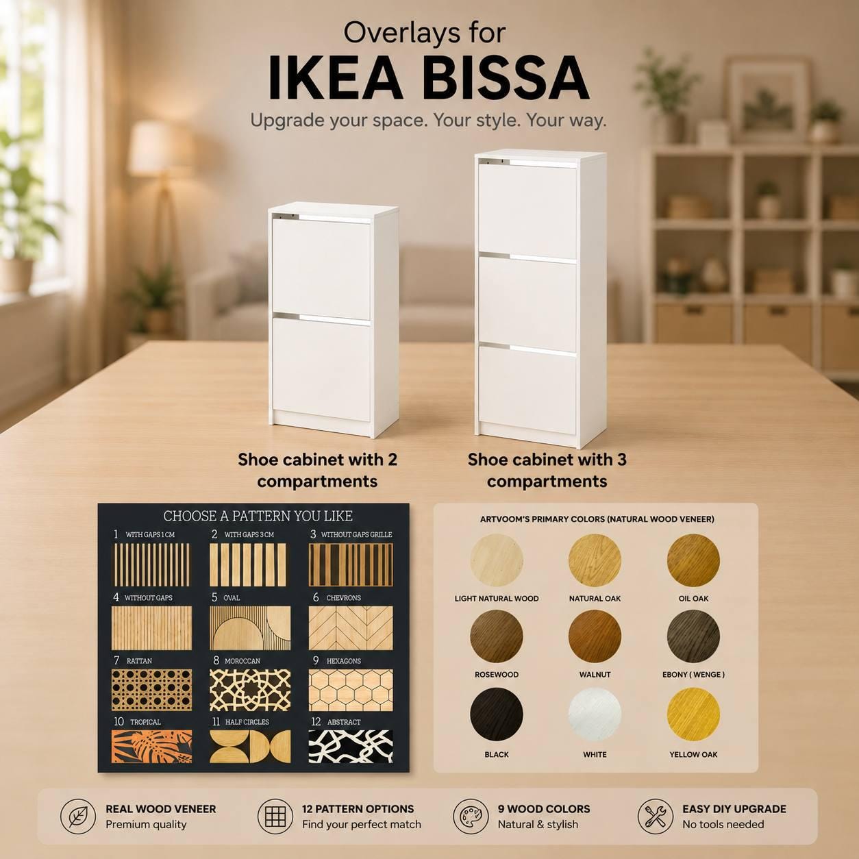 Ikea Bissa Dresser Overlay, Wooden Decorating Overlays, Ikea Bissa