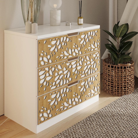 Ikea Nordli Dresser Overlay, Furniture Floral Wood Applique, Nordi Decal  for Chest of Drawers, Living Room Upcycled Furniture - Etsy Finland
