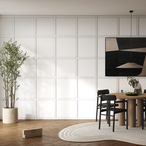 Wooden slats wall panels, peel and stick wooden molding, Wall Cladding, apartment decor, accent modern design, wall paneling, large wall art
