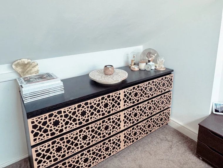 Revamp Your IKEA Malm Dresser With Stylish Wooden Overlays Revamp Your IKEA Malm Dresser With Stylish Wooden Overlays