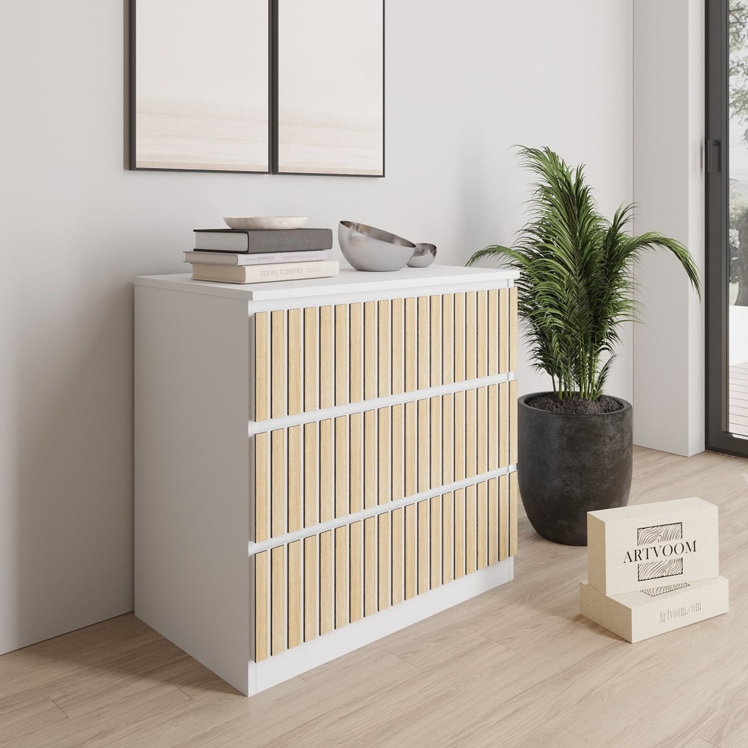 Refurbish Your IKEA MALM Dresser With Our Furniture Overlay Kits, Furniture  Drawer Wood Overlay, 3 Cm Wide, Wooden Furniture Appliques - Etsy