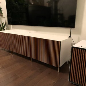 Decorative Furniture Overlays for Ikea Dresser BESTA Storage, Panels with Easy Application, BESTA Kits for Easy Ikea Projects, wood strips