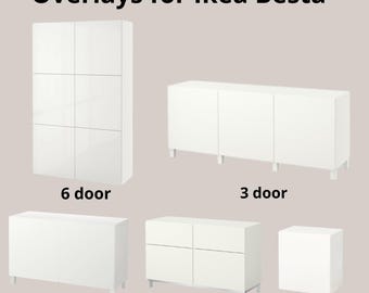 Ikea Besta Overlays, dekorative Möbelauflagen für Ikea Kommode, Paneele mit einfacher Anwendung, BESTA Kits für einfache Ikea-Projekte