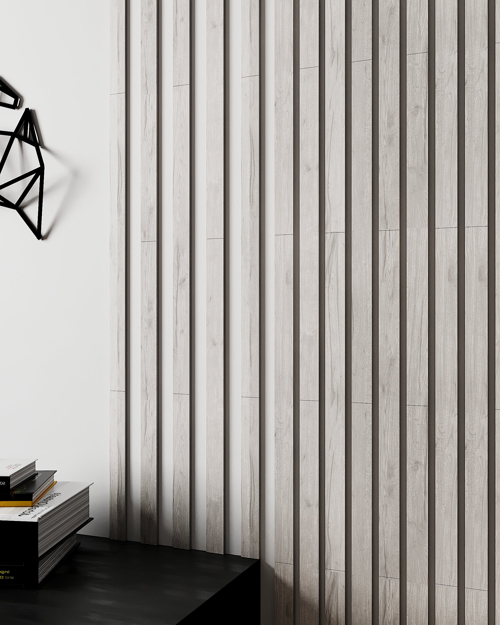 White Wooden Wall Slats Wide Size Wall Panel DIY Panels Etsy