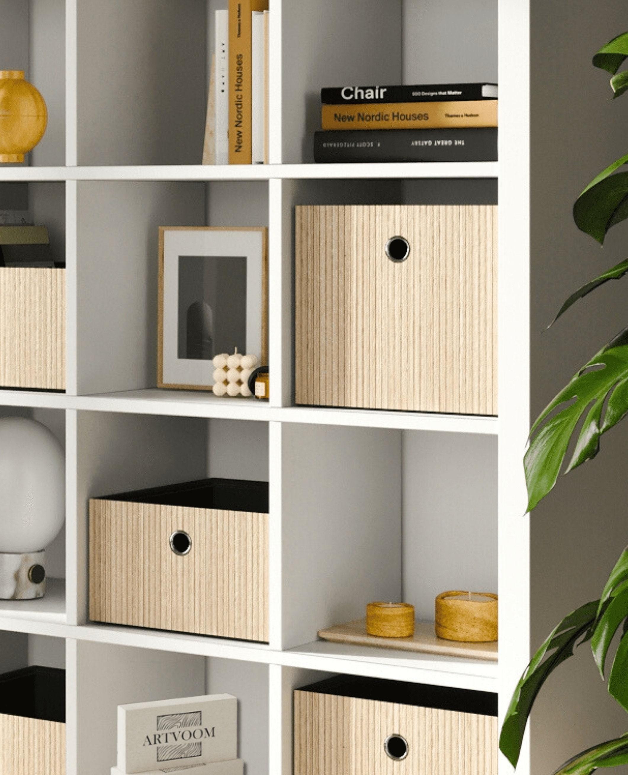 Oak Veneer Basket for Kallax Shelf, EKET Decor - Etsy