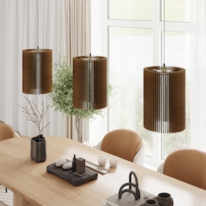 Wooden Pendant Light, Wood Chandelier Lighting, Hanging Lamp, Modern Chandelier, Light fixture, Ceiling Lamp, Dining Light, Kitchen Lighting