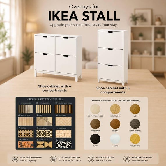 Ikea Stall Dresser Overlay, Wooden Decorating Overlays, Ikea Stall