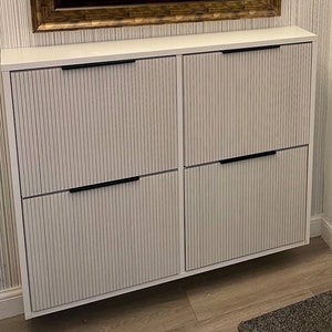Meubeloverlay voor ikea schoenenkast op 4 deuren compartimenten, ikea hemnes overlay, ikea kraam, meubelapplicaties, lade-overlay