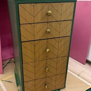 Pannelli per cassetti in impiallacciatura di rovere per cassettiere IKEA Alex, rivestimenti per mobili a spina di pesce