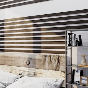 Wide Wenge Wood Wall Slats - 3D Wall Panels - Wood Decor - Father's Day Gift - Wooden Wall Slats - Wall Art - Bedroom design