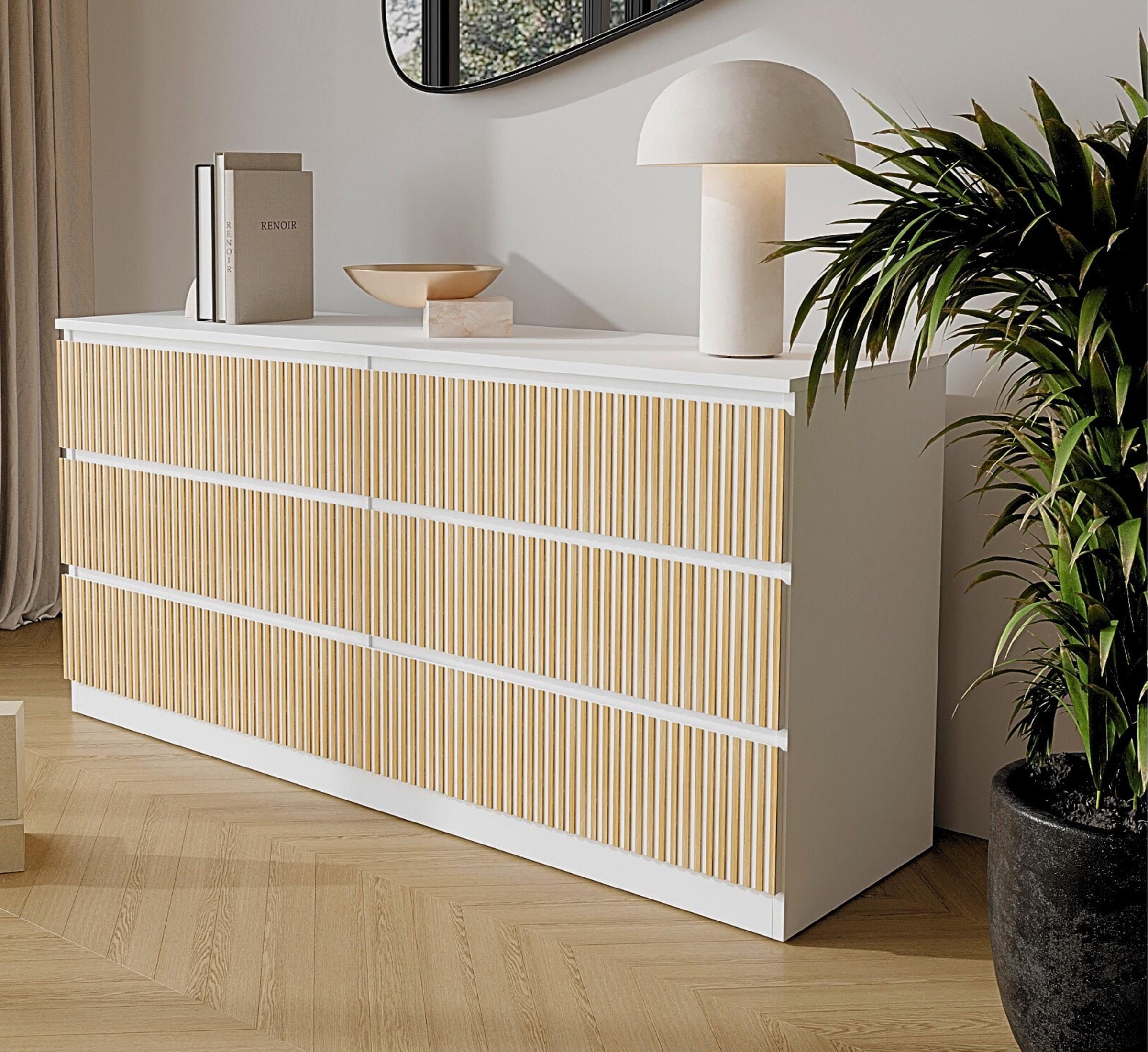 Oak Veneer Furniture Overlay, Decorative Wood Slats, IKEA Malm