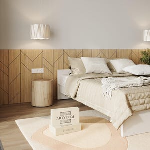 Wooden wall Panels, Modern Wall decals and Stylish Headboard Sticker to Elevate Your Space, Bedroom Wall Decor, acoustic panel, feature wall