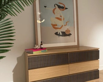 Ikea Malm Kommode mit 4 Schubladen (80 x 48 cm) in Buche Massivholz