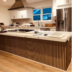 Slat wall panel, decorative panel, narrow size 30mm walnut, 3d wall panels, room partition, wood veneer, divider kit, accent wall, 82