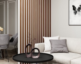 Rosewood Wooden Wall Slats - Wide Size- 3D Wall Panels - Wall Design - Wood Panels - Wood Decoration - Wall Decor - Home Decor