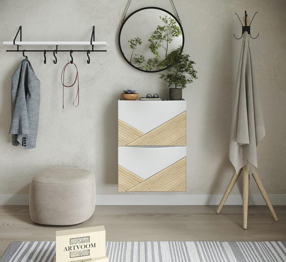 IKEA Trones Door Panels, Wooden Overlays for Shoe Cabinet, Modern