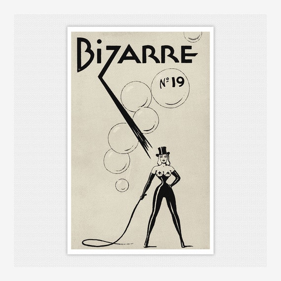 VINTAGE 1940/'S BIZARRE FETISH MAGAZINE VOLUME 4 COVER ART A3 POSTER RE PRINT