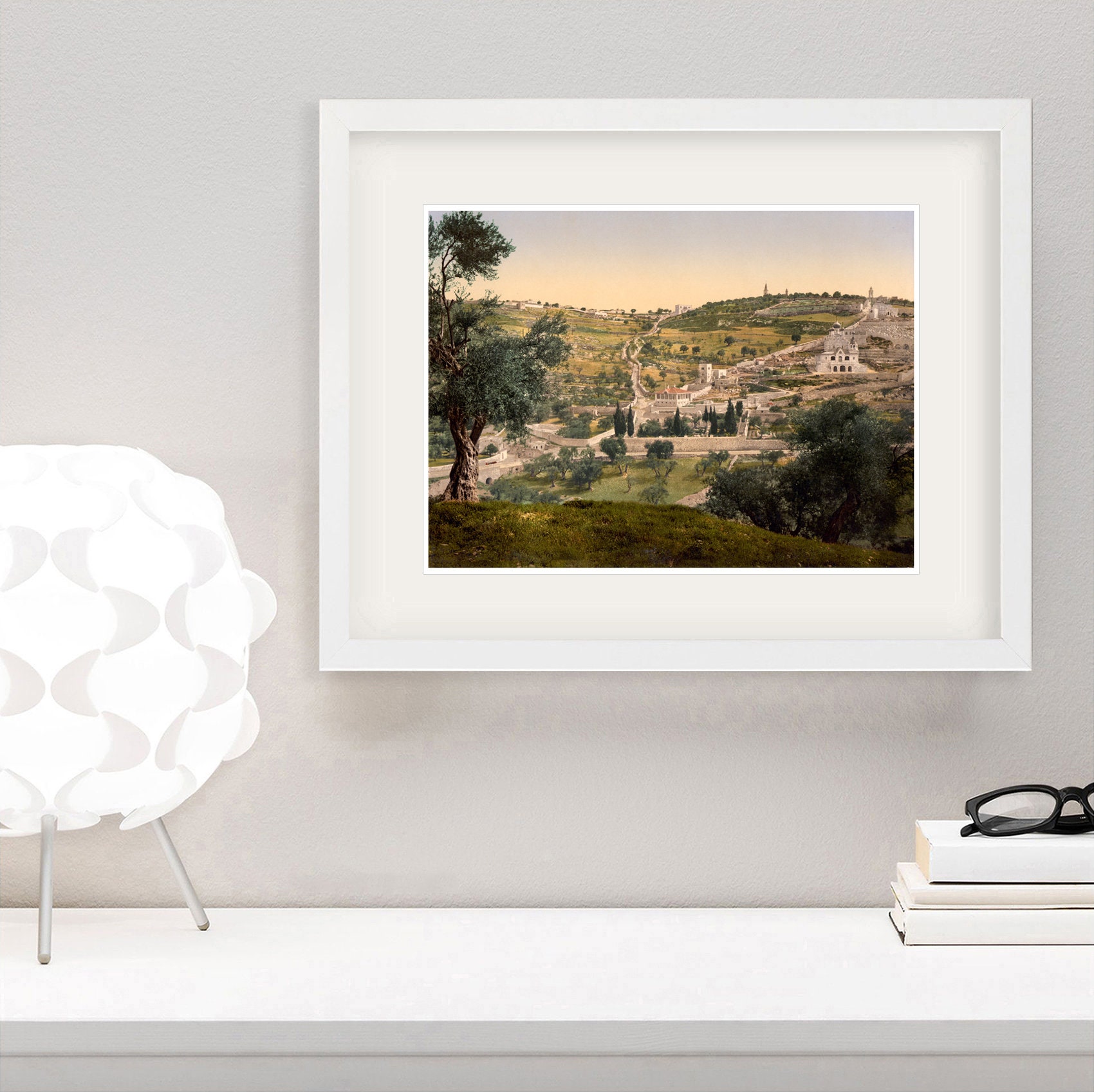 Jerusalem Landscape Mount of Olives and the Gardens of - Etsy