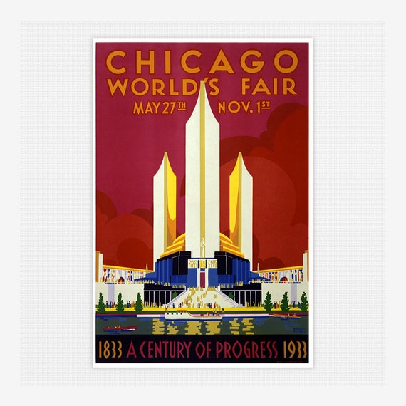 1933 Chicago World/'s Fair Poster 11x17 inches Wall Art