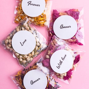 100 pcs Wedding confetti bags | Eco confetti packets | Flower confetti | Biodegradable confetti | DIY set
