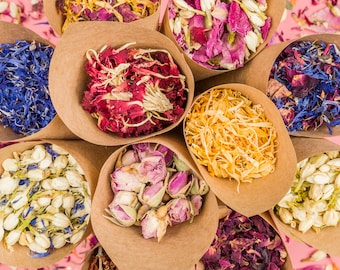 Biodegradable Flower Confetti | Wedding Exit Toss, DIY Cones