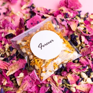100 pcs Wedding confetti bags | Eco confetti packets | Flower confetti | Biodegradable confetti | DIY set