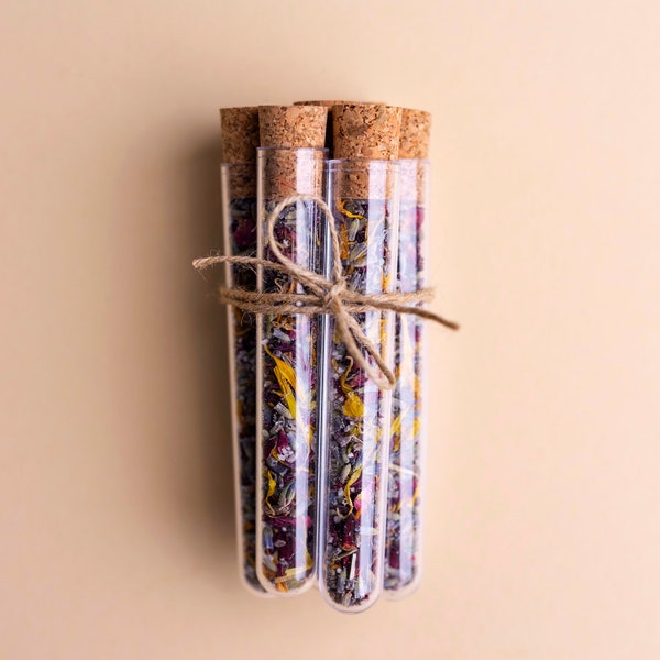 Biodegradable Wedding Confetti: Rose Petals, Lavender Toss Tubes