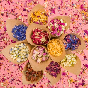 Wedding confetti | Biodegradable confetti | Wedding exit off | Cones DIY and petals | Flower confetti