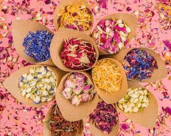 Wedding confetti | Biodegradable confetti | Wedding exit off | Cones DIY and petals | Flower confetti
