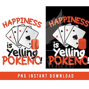 Grafica di gioco di carte Pokeno - PNG - Download immediato / Po-Ke-No (Pokeno) Poker Bingo Game Design