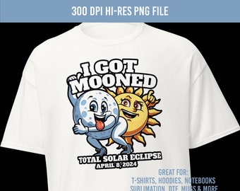 Me Metí En La Luna Diseño De Eclipse Solar Total - Descarga PNG De Alta Calidad
