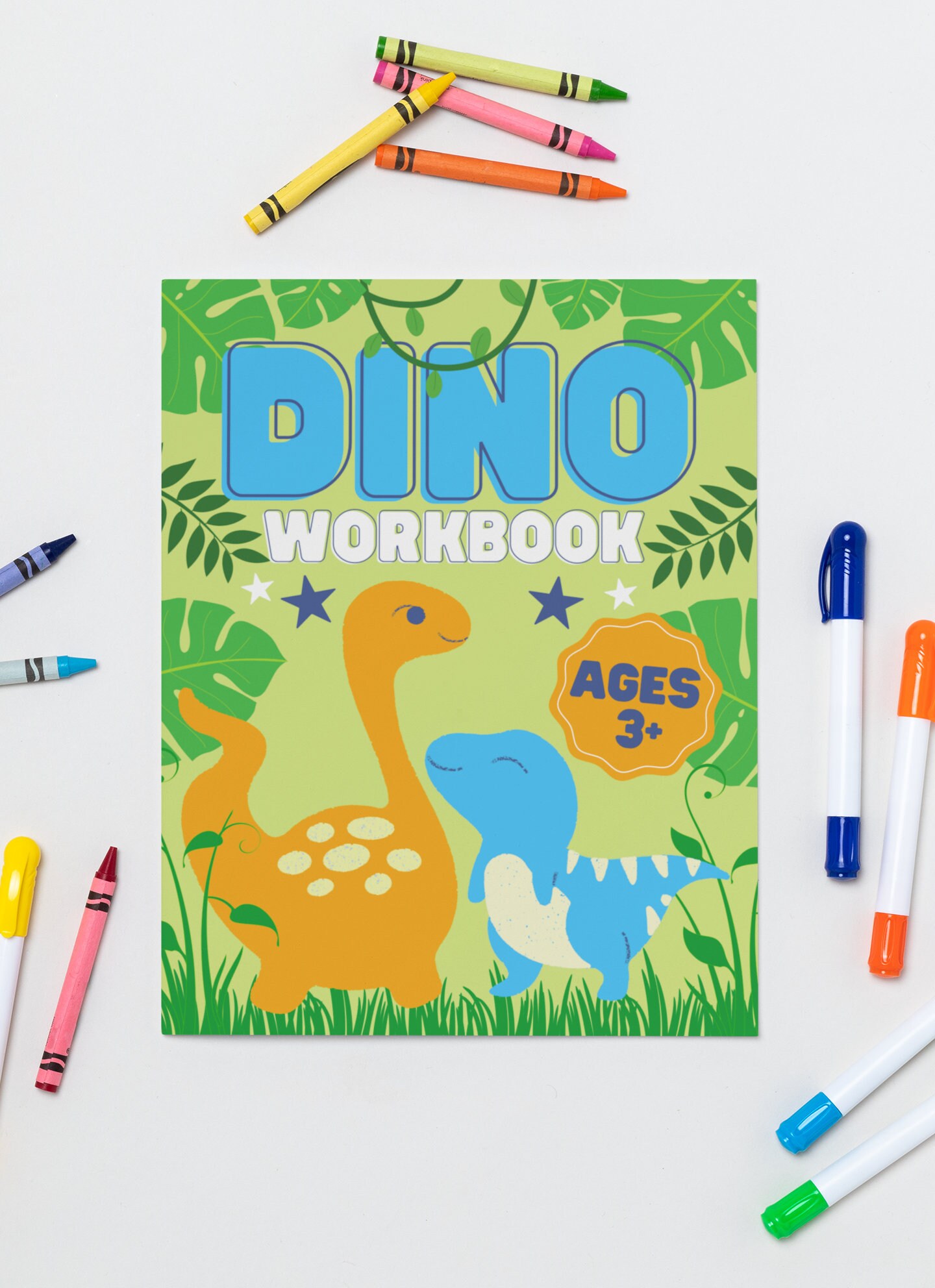 KDP Dinosaur Children Coloring Activity Book Cover Editable Canva KDP ...