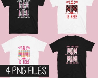 I Have Two Titles, Mom and MiMi and I Rock Them Both PNG| Mothers Day | Mom Birthday PNG | MiMi PNG | Plaid Png | Printable Download