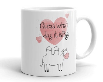 Taza de día de joroba / divertido / lindo / taza de café / taza de té / taza de café / taza de té / cerámica