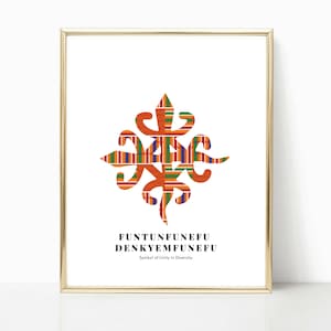 Adinkra symbol, Adinkra wall art, African wall art, digital print, art print, African decor, African print, kente print