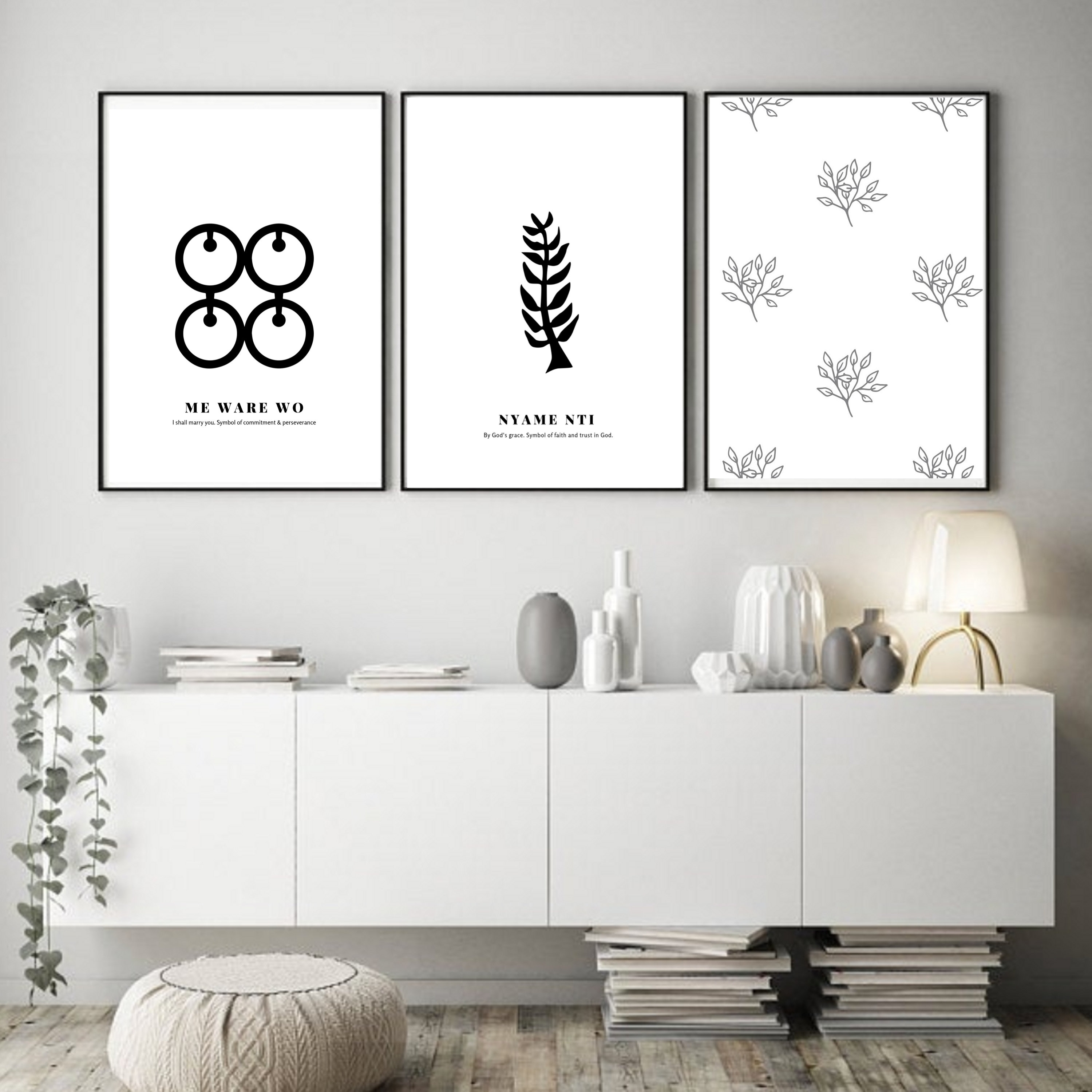 Me Ware Wo Adinkra Wall Art Adinkra Symbol Adinkra Wall Etsy