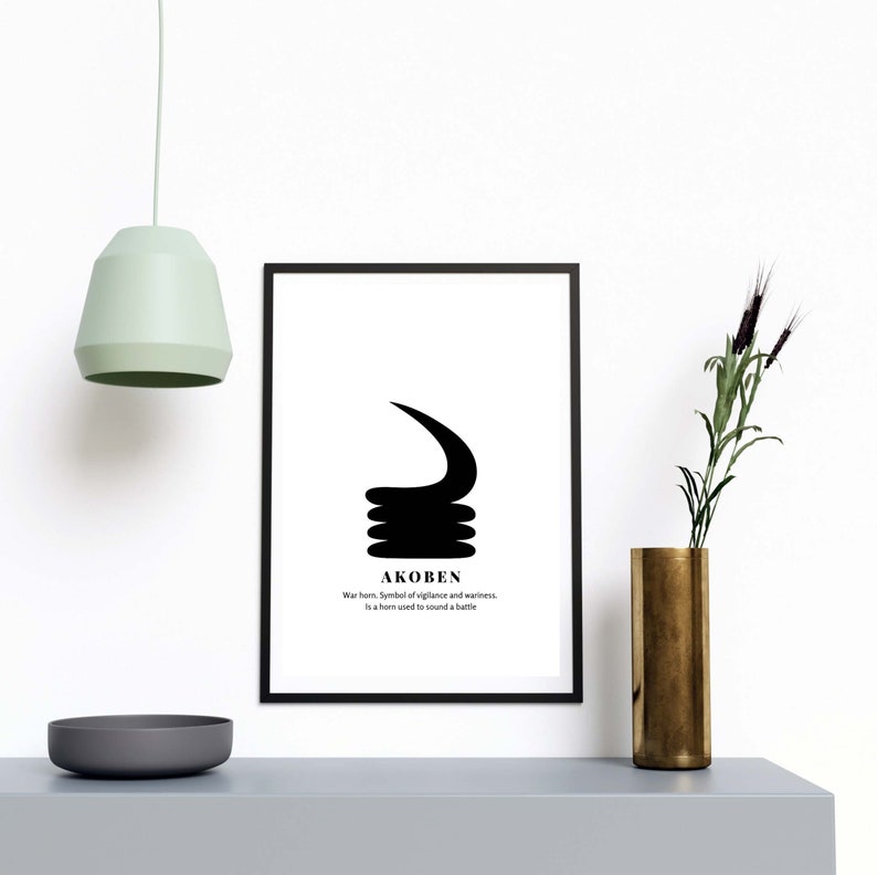 Black AKOBEN Adinkra Symbol : Adinkra Wall Art, African Wall Art ...