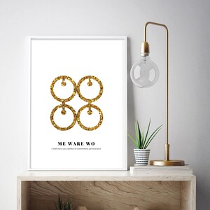 Gold Me ware wo Adinkra wall art | Adinkra symbol, Adinkra wall art, African wall art, digital print, African decor, African print, kente