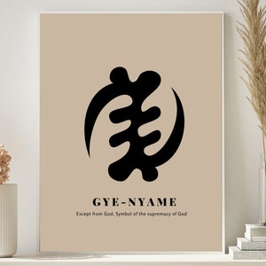 Gyenyame Adinkra Symbol | Africa symbol, Africa wall art, African wall art, digital print, African decor, African print, kente